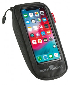 Borseta telefon Comfort S KLICKfix cu adaptor transparent/black, cu redat.coupling