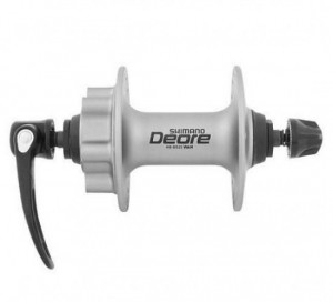 Butuc fata Shimano Deore HB-M525A 36h old 100mm ax 108mm 6-bolt argintiu