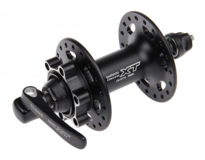 Butuc fata Shimano Deore XT HB-M756L 32h QR rotor 6 Suruburi Negru
