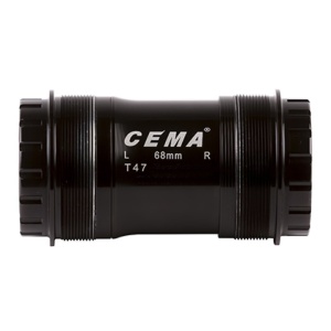 Butuc pedalier CEMA T47, compatibil Praxis M30, rulmenți ceramici SG3 COATED, diametru ax 28–30 mm, filet M47 x 1.0, lățime 68/73 mm, negru