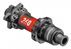 Butuc spate DT Swiss 240EXP MTB DB Straightp 142/12 TA, 28h ,IS 6-bolt, Sram XD