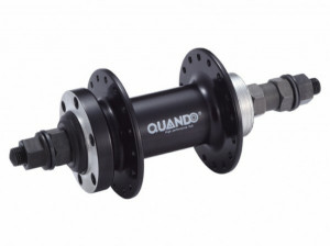 Butuc spate Quando TD6R, alu, 32H, ax 3/8x135x175mm, frana disc (6suruburi) pentru pinion pe filet Negru