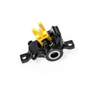 Caliper MT4/MT TRAIL SPORT, rear wheel, black, cover silver, rotatable tube connection, incl. brake pads, from MY2015 (PU = 1 piece)