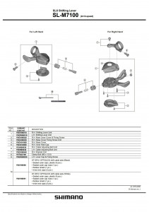 Carcasa Shimano pentru SL-M7100-11R r.h. & suruburi fixare