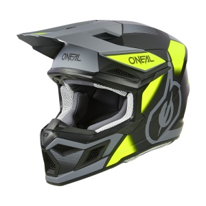 Casca O'NEAL 3SRS VISION V.24, Negru/Galben Neon/Gri