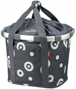 Cos spate gri cu buline, 35X28X26 cm