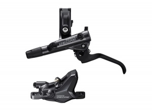 Frana pe disc Shimano J-KIT Deore BL-M6100(L) BR-M6100(F) fara adaptor placute metal fara aripioare de racire furtun SM-BH90-SS 1000mm