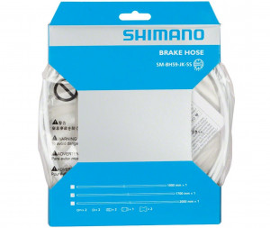 Furtun hidraulica Shimano SM-BH59-JK 1700mm alb (ajustabil) conector drept pe maneta (neasamblat)