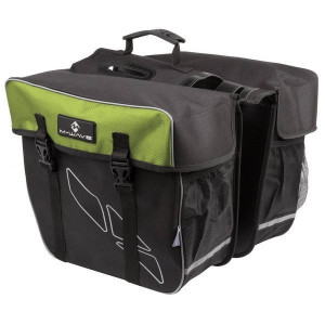Geanta portbagaj spate lateral 'dubla' 34x17x30cm negru/verde