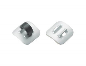 Ghidaj+clema fixare bowden Jagwire (DCA060) alu. 'pe cadru' argintiu
