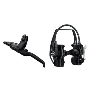 HS22 black, 3-finger lever blade, EASY MOUNT, suitable for mounting left or right, 2,000 mm tubing length, single brake (PU = 1 piec e)