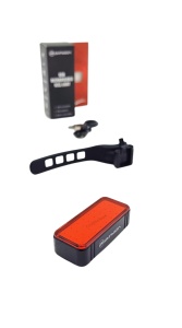 Lumina spate / Stop, BRIVIGA (Eastpower) EBL-3359, aluminiu / plastic, 6 moduri, LED (COB), 50 Lumeni, incarcare USB typeC, prindere tija sa, negru, AM