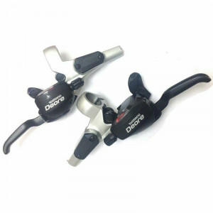 Manete schimbator/frana Shimano, set, ST-M535-S Deore, 3x9V, argintiu