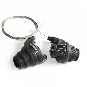 Manete schimbator Shimano Tourney Revo 3x7v cu cabluri