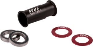 Monobloc CEMA BB90-BB95, Ceramic, SRAM GXP, 24–22 mm, negru-roșu