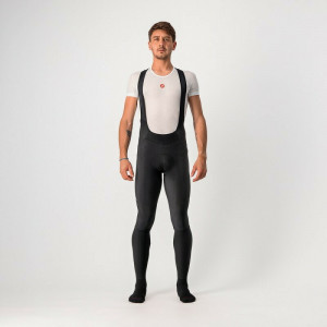 Pantaloni lungi cu bretele Castelli Velocissimo 5, Negru/Gri