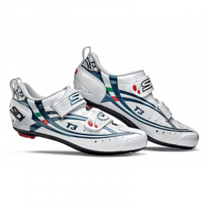 Pantofi sosea Sidi T3 Carbon Composite alb/albastru