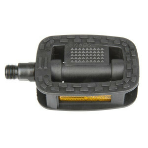 Pedale plastic, pe bile, reflectorizante, negre, OEM