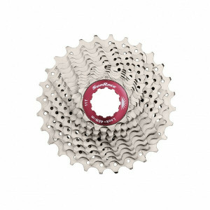 Pinioane Sunrace CSRX11 EAVR.XS0, pe caseta, 11-34T, 11 vit, argintii/rosu, AM