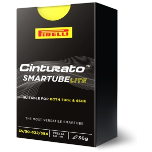 Pirelli Tube Cinturato SmarTUBELite 35/50-622/584, 60mm Valve Yellow w/ Black Valve