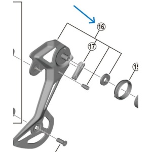 Placa exterioara SHIMANO pt schimbator spate RD-M8130-SGS