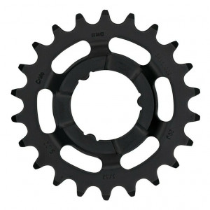 Placa pedalier eBike KMC for Shimano 1/2" X 3/32", 22T, negru