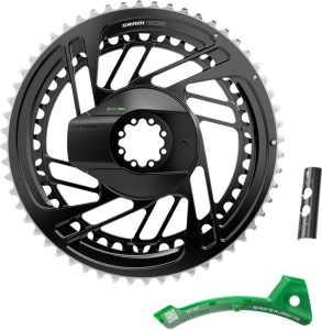 Placa pedalier Powermeter SRAM RED AXS MY25, 52T, X-Range, senzor de putere, 12 viteze, Direct Mount, Aluminium