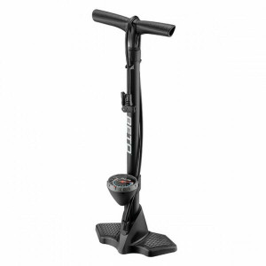 Pompa Beto CMP-155PG7, mare, plastic, cu talpa, cap dublu, manometru, 160psi, neagra, A566, AM