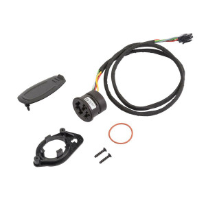 PowerTube charging socket kit, incl. cable 680 mm 1270016512, holder 1270015654, protective cap 1270016725 2x countersunk bolt 3x14, 1x O-Ring 23x1,5