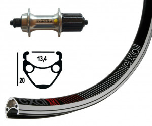 Roata spate 28" 13-622 Tiagra 10-11, QR, 32h. Exal XR-1
