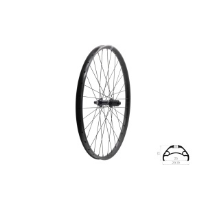 Roata spate KLS ASESINO 25 DSC R, 28/29", 32h, Negru