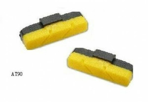 Saboti Ashima AB90CV-P-MH-CT-Trial, pentru franele pe janta Magura HS33, negru/galben