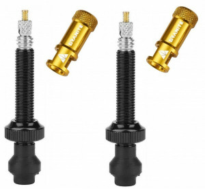 Set valva Granit + capacel Granit Juicy, alu CNC, 44mm (2buc/set) valva neagra/capacel auriu