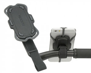 Smartphone mount KLICKfix Loop grey/black, w. hook&loop f. mounting