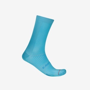 Sosete CASTELLI Espresso 18, Unisex, Albastru Neon