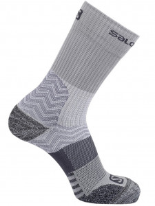 Sosete drumetie Salomon Outpath Mid DX+SX light grey/dark grey unisex