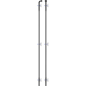 Spita Sapim D-Light Inox 14G 298 mm J-Bend neagra cu niplu Polyax 14G alama 12 mm negru