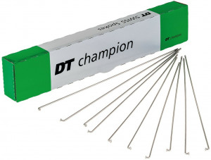 Spite DT Swiss Champion M 2x296mm 100 pcs., silver, Niro, w/o nipple
