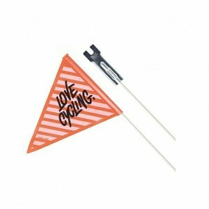 Steag de siguranta XLC SF-C01 TWO-PARTS, BLACK/ORANGE 'LOVE CYCLING'