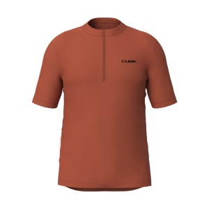 Tricou CUBE Half Zip CMPT S/S Red