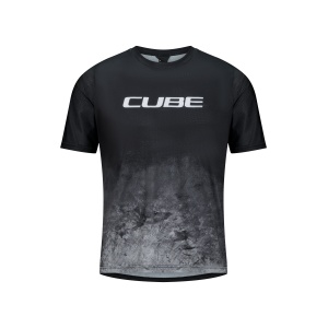 Tricou CUBE MTB MOONSTONE S/S Albastru/Negru