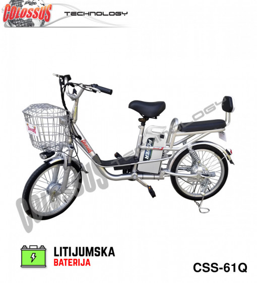 COLOSSUS Električni bicikl sivi CSS-61Q