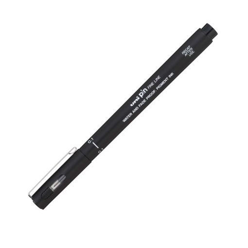 Liner 0.1 Negru UNI PIN-200, pe baza de apa