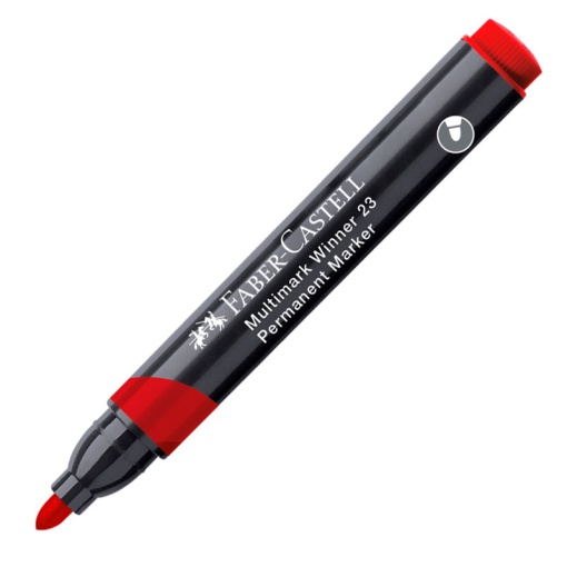 Marker Permanent Rosu Varf Rotund Multimark Winner 23 Faber-Castell