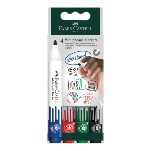 Marker Whiteboard vf Rotund Set4 W20 Faber-Castell