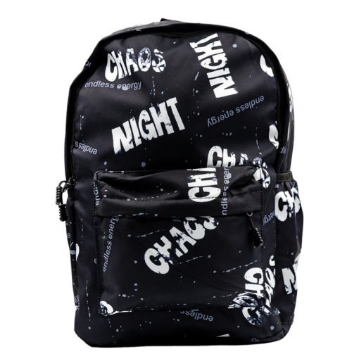 Ghiozdan Negru-Gri CNX NIGHT, 1 compartiment, 3 buzunare