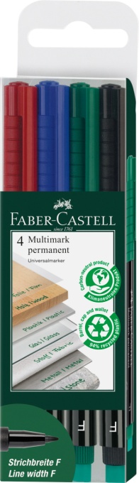 Marker Permanent Set 4 F Multimark Faber-Castell