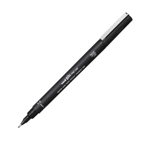 Liner 0.6 Negru UNI PIN-200, pe baza de apa