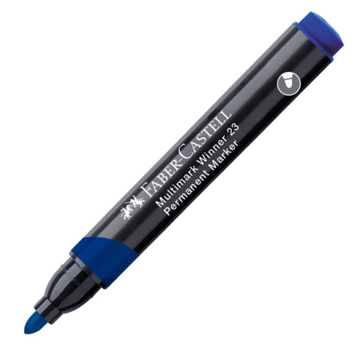 Marker Permanent Albastru Varf Rotund Multimark Winner 23 Faber-Castell
