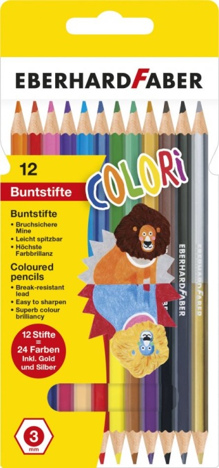 Creioane Colorate Bicolore 12*2 Eberhard Faber